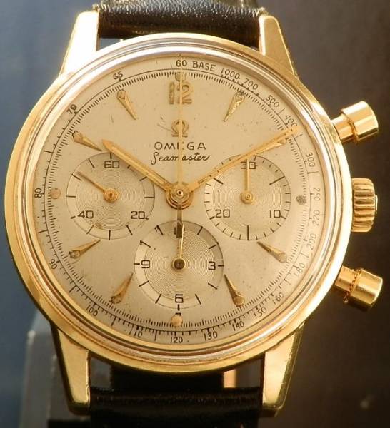 【OMEGA】オメガ ヴィンテージ シーマスター クロノグラフ cal.321 ライスブレス ref105.005-65 手巻き メンズ_713543【ev10】