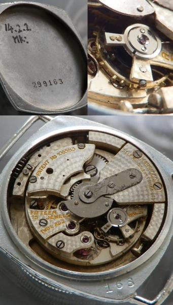 伝説!世界初自動巻き腕時計★ハーウッド クッション彫金★1915年 Cal.HARWOODのサムネイル