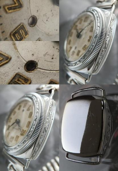 伝説!世界初自動巻き腕時計★ハーウッド クッション彫金★1915年 Cal.HARWOODのサムネイル