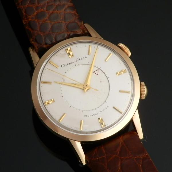 ★★★ CITIZEN ★★★  THE FIRST JAPNESE “ALARM” 3ADJ 14K GOLD FILLED CUP 　  日本初　ファーストアラーム 3姿勢差調整 14金張りゴールドカップ Cal.3100/ 19 JEWELS PHINOXのサムネイル