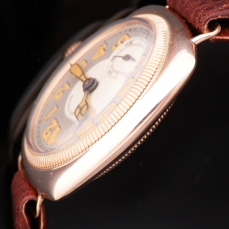 ★★★ R O L E X ★★★ THE FIRST OYSTER “9K SOLID ROSE GOLD CUSHION” NEEDED BEZEL☆幻の逸品1927年頃製造極上品★ロッレクス ファーストオイスターモデル クッション★9金無垢ローズゴールドのサムネイル