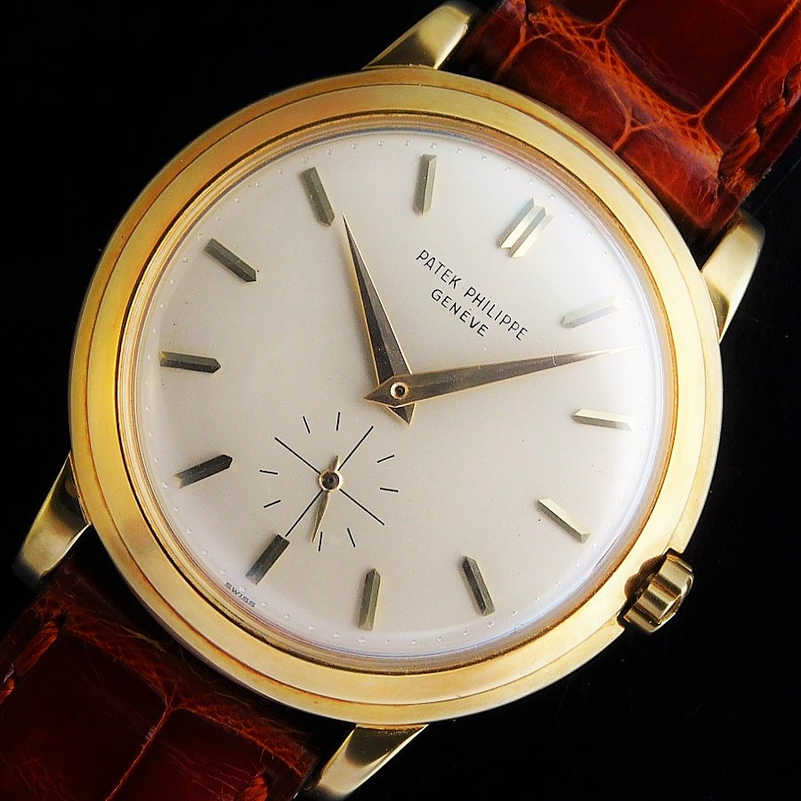 ★★★★★ PATEK PHILIPPE ★★★★★ The first Legend of Automatic “12-600AT” Engraving 18k Solid Gold Rotor☆極上美品1955年製造アーカイブ付属☆伝説彫金ローターCal.12-600AT★パテックフィリップ Ref.2552★18金無垢ステップドケース☆PP竜頭&尾錠のサムネイル