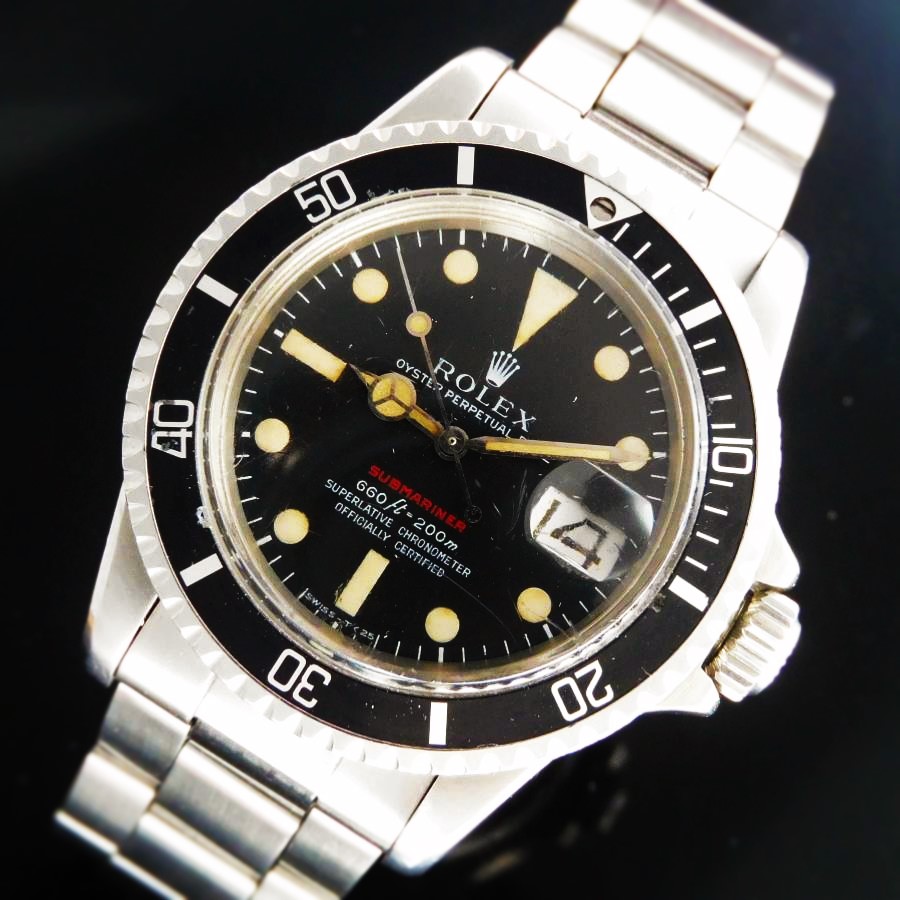 R O L E X OYSTER PERPETUAL “RED SUBMARINER” DATE IN CIRCA 1972's 