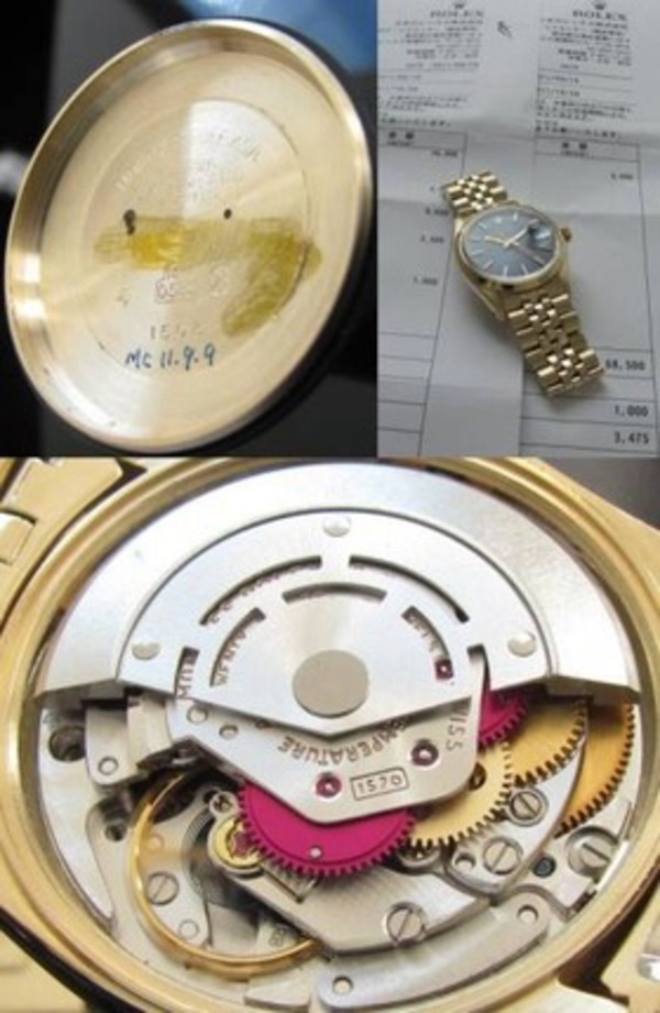 激希少Ref.1500☆ロレックス オイスターデイト☆オール14金無垢