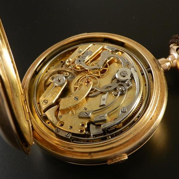 77500円 ミニッツリピーター 18K金無垢 懐中時計 手巻き 動作品