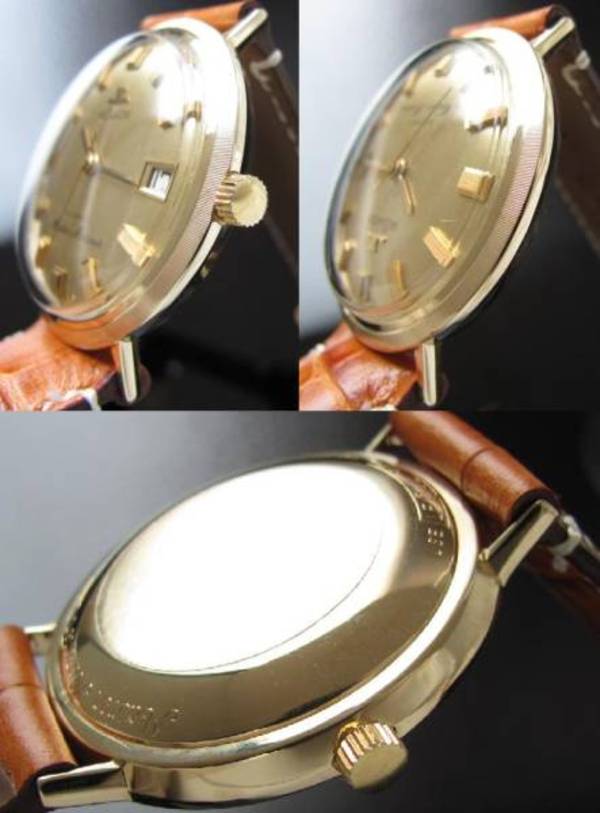 シャガールクルト　アンティーク時計　14金 40'S LeCoultre (ルクルト)14KYG 金無垢 KNOTTED LOGS- JeJe