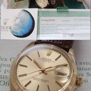 激レア1975年付属完備★ロレックス オイスターデイト★Cal.1570 14金無垢シャンパンゴールド