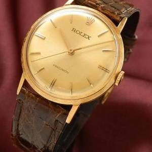 ラウンドの美学..Ref.9708J/Cal.1225★ロレックス プレシジョン★18金無垢シャンパンゴールド