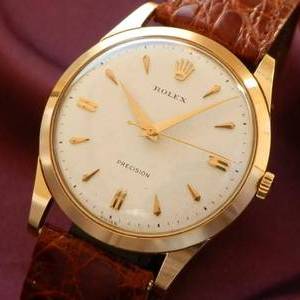 時への想い…Ref.9006/Cal.1210★ロレックス プレシジョン★18金無垢シャンパンコールド美品