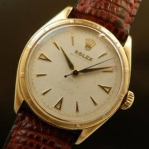 激希少14金無垢カップゴールド★ロレックス セミバブルバック★Ref.6085/Cal.645