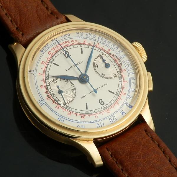腕時計ロンジン 30ch クロノグラフ18kケース ロンジン LONGINES Cal-30CH搭載 K18YG無垢 フライバック 2