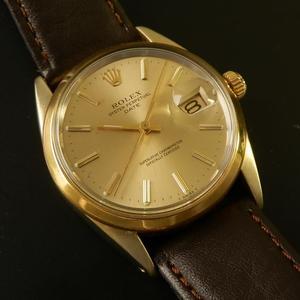 激希少Ref.1550★ロレックス オイスターパーベチュアル デイト★Cal.1570 カップゴールド