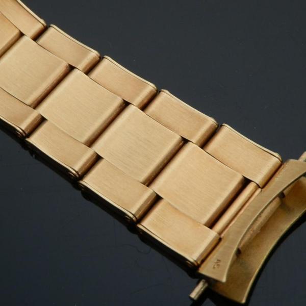 R O L E X 18K Solid Gold “OYSTER RIVET BRACELET” Big Logo