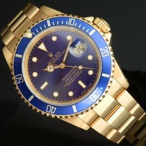 ★★★　R O L E X ★★★  18K Solid Gold “OYSTER PERPETUAL DATE” Purple Dial w/Circle★18金無垢　”オイスターパーべチュアル デイト” パープルダイアル　縁有りインデックス  SUBMARINER Ref.16618/Cal.3135