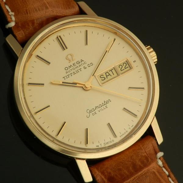 TIFFANY By OMEGA 14K Solid Gold “CYLINDER ONE PIECE” Seamaster De 