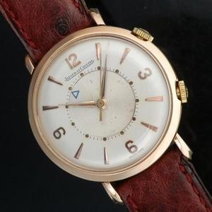 ★★★ JAEGER-LECOULTRE ★★★  18K Solid Rose Gold “MEMOVOX” French Big Case 35mm over★18金無垢ローズゴールド “メモボックス” フレンチ ビッグケース35mmオーバー  The First Alarm/Cal.489