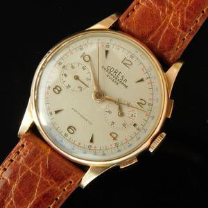 ★★★　CHRONOGRAPHE SUISSE　★★★  CORESA  18K SOLID ROSE GOLD “ANTIMAGNATIC” 37mmBIG ROUND☆18金無垢ローズゴールド “アンティマグネティック/耐磁” 37mmオーバービッグラウンドケース　Cal.51based  CHRONOGRAPHE SUISSE