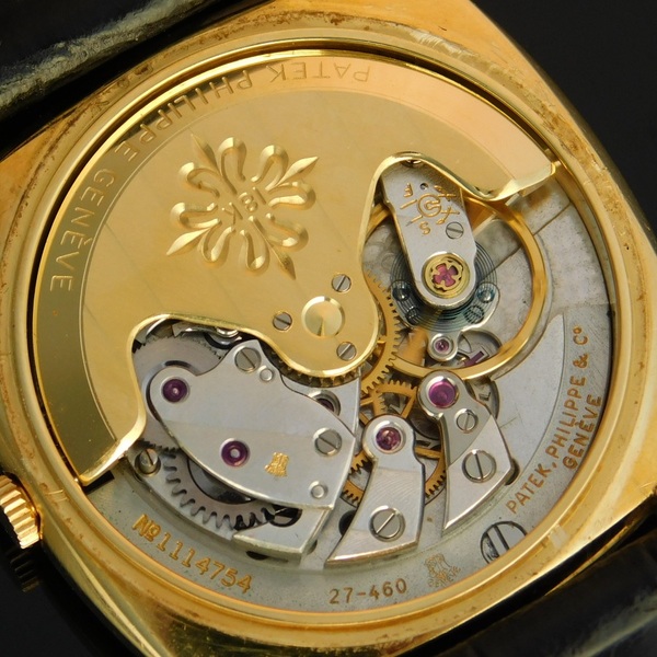 専用-PATEK PHILIPPE GENEVE 手巻き 金無垢 直径約50mm PATEK PHILIPPE GENEVE 18K GOLD VINTAGE LEATHER BAND WATCH