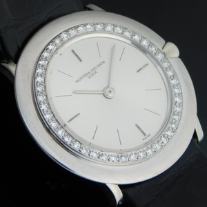 ★★★　VACHERON & CONSTANTIN　★★★  18K SOLID WHITE GOLD 100% FACTORY ORIGNAL 45P DAIMONDS★スーパーラウンド18金無垢ホワイトゴールド – W/純正45ピースダイヤモンドベゼル(トータル4.5ct/VF以上) Ref.6418/Cal.1003