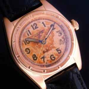 ★★★ ROLEX ★★★ 18K Solid Red Gold “BUBBLEBACK” Tropical Rose Dial★18金無垢レッドゴールドベゼル “バブルバック” トロピカルローズダイアル Ref.5015/Cal.630NA