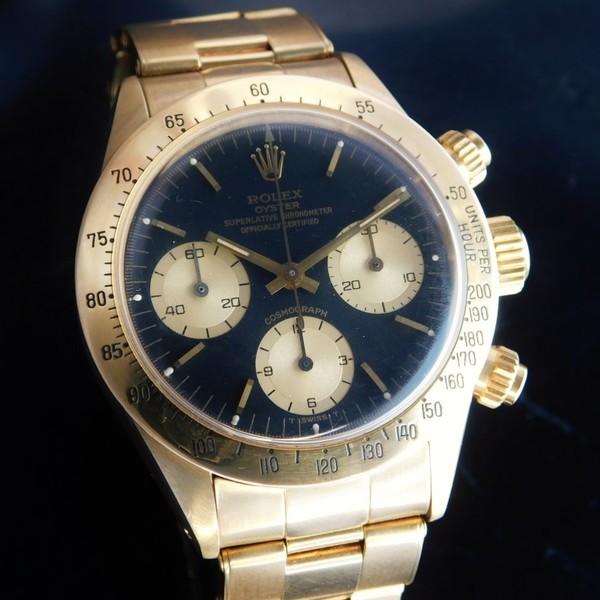 R O L E X 18k Solid Gold & Black Dial “COSMOGRAPH DAYTONA” W