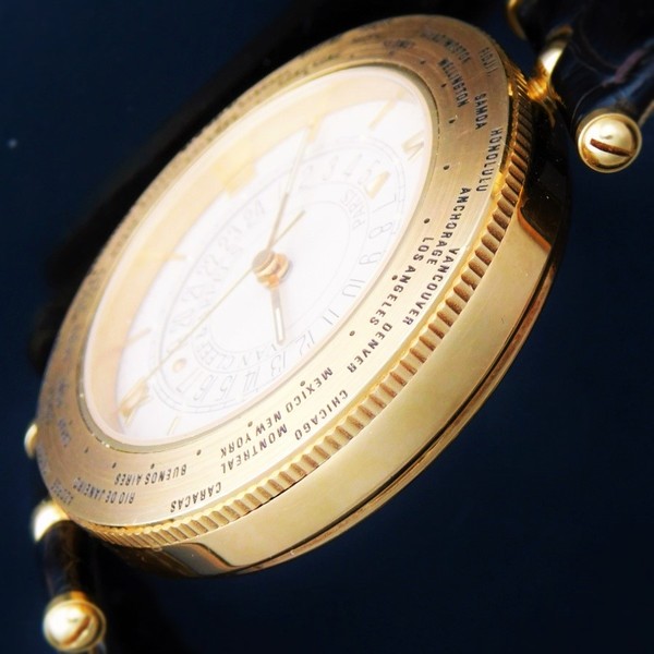 Van Cleef & Arpels The World Time Alarm “TRAVELER” In 18K Solid 