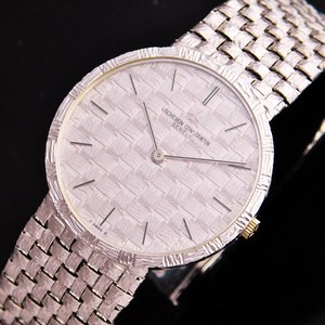 ★★★ VACHERON & CONSTANTIN ★★★ 18K Solid White Gold “ALL PATTERN FINISH” Bracelet watch☆18金無垢ホワイトゴールド “オール4つ編み装飾” ブレスウオッチ”  Ref.33002 Cal.1003/1