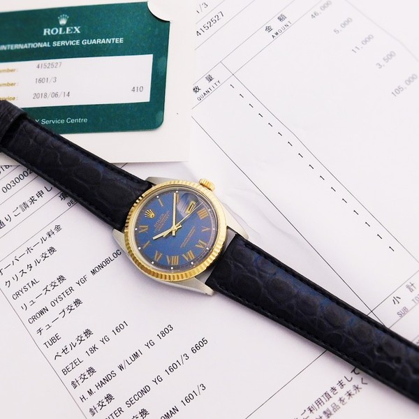 ROLEX OYSTER PERPETUAL DATEJUST Circa 1974 Ref.1601/3 18K
