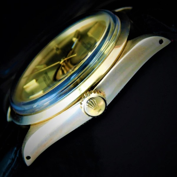 R O L E X Oyster Perpetual Collection “SMOOTH BEZEL” 14k