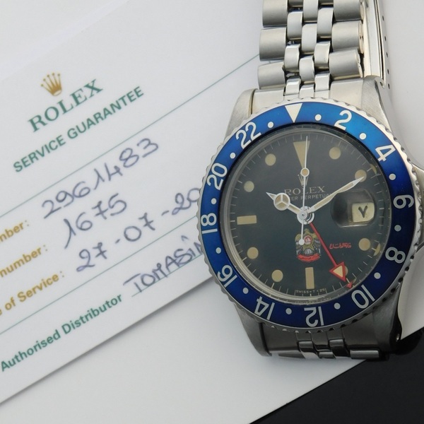 ROLEX Blue-Bezel & Red 24 Hours Hand “BLUEBERRY UAE MILITARY” Red
