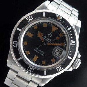 ★★★ TUDOR ★★★ PRINCE OYSTER DATE ” SUBMARINER ” SNOWFLAKE BLACK☆激希少1975年頃ビンテージ☆奇跡ブラウンフェイド茶褐色★チュードル サブマリーナ デイト Ref.9411/0 イカサブ★キャリバー2784.21600振動