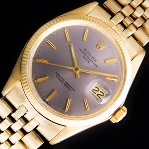 ★★★ ROLEX ★★★ 14K Solid Gold “OYSTER PERPETUAL DATE” W/14k Solid Gold ROLEX USA Bracelet☆激希少14金無垢シャンパンゴールド☆グレイダイアル★ロレックス オイスターパーペチュアルデイト Ref.1503★1969年製造14金無垢USAブレス