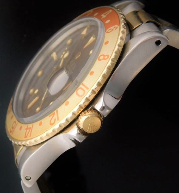 R O L E X 14K SOLID GOLD & STAINLESS STEEL “GMT-MASTER