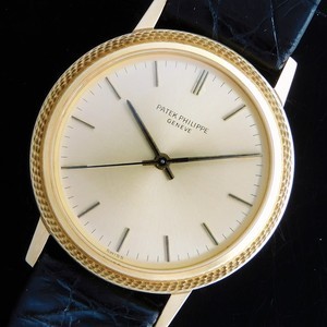 ★★★ PATEK PHILIPPE ★★★ 18K Solid Champagne Gold – CALATRABA – Kurudopari Gold Finished☆1972年製造アーカイブ極美品☆18金無垢クールドパリ彫金カラトラバ★パテック フィリップ Ref.3569★自動Cal.350☆純正ストラップ純正尾錠