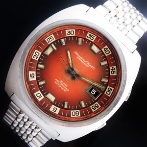 ★★★ INTERNATIONAL WATCH CO ★★★ 200m Diver Second Model “AQUATIMER” Red Dial w/Cal.8541B  200m Cal.8541B Ref.1816☆激激希少レッドダイアル回転インナーベゼル★IWC アクアタイマー セカンドモデル Ref.1816★1970年頃製造☆自動キャリバー8541B