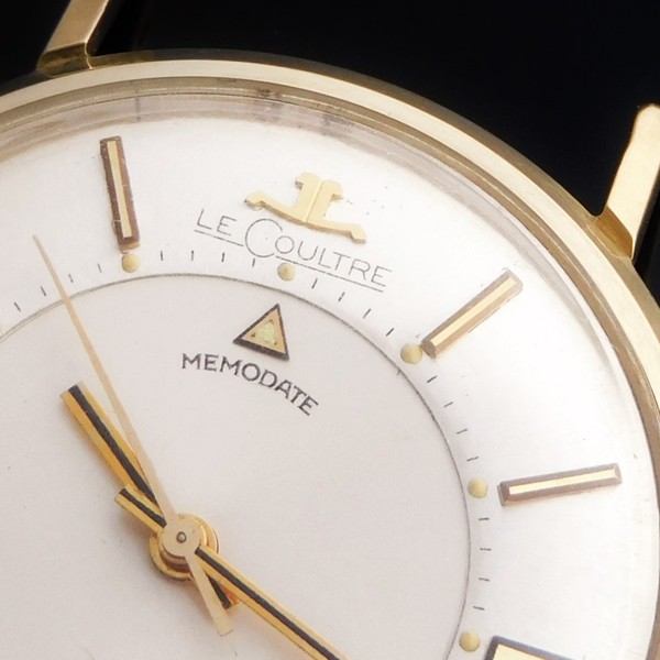 LECOULTRE 14K SOLID GOLD “MEMODATE” ALL PROOF OF ONE PIECE