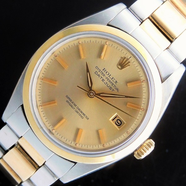 ROLEX Stainless Steel & “14K Solid Gold Smooth Bezel” Radium