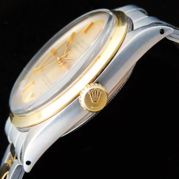 ROLEX Stainless Steel & “14K Solid Gold Smooth Bezel” Radium