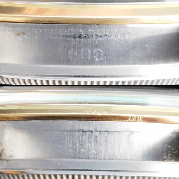 ROLEX Stainless Steel & “14K Solid Gold Smooth Bezel” Radium