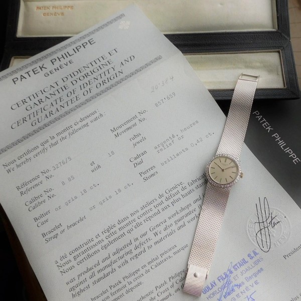PATEK PHILIPPE 18K Solid white Gold “ROUND DIAMONDS BRACELET