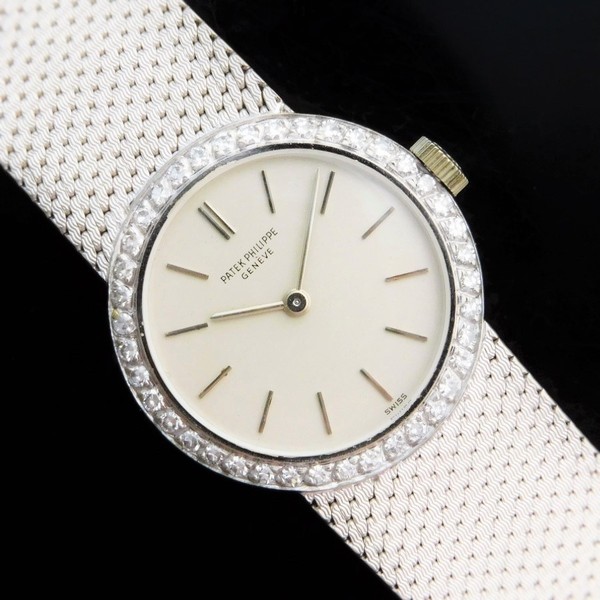 PATEK PHILIPPE 18K Solid white Gold “ROUND DIAMONDS BRACELET