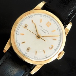 ★★★ PATEK PHILIPPE ★★★ SUPER ROUND 18K SOLID GOLD – FLYING 3,6,9 & SWORD HOURS MARKERS Ref.2460☆激激希少1954年製造アーカイブ★パテック フイリッブ ラウンド Ref.2460★18金無垢シャンパンゴールド☆名機Cal.27SC