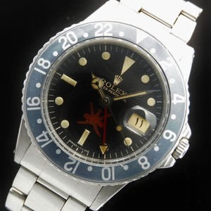 ROLEXサービスギャラ付属★ロレックス GMTマスター Ref.1675/0★オマーン公式モデル☆アスプレイ・赤紋章・センターシリアル