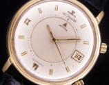 激希少14金無垢37mmワイド☆世界初自動巻アラーム★ルクルト メモボックス Ref.2372.825★アラームキャリCal.825