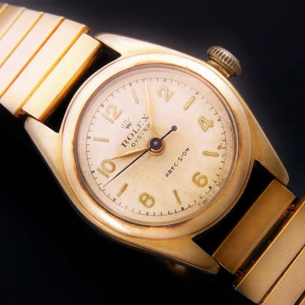 激激希少1938年製造フラットバックレディース9金無垢☆ロレックス  
