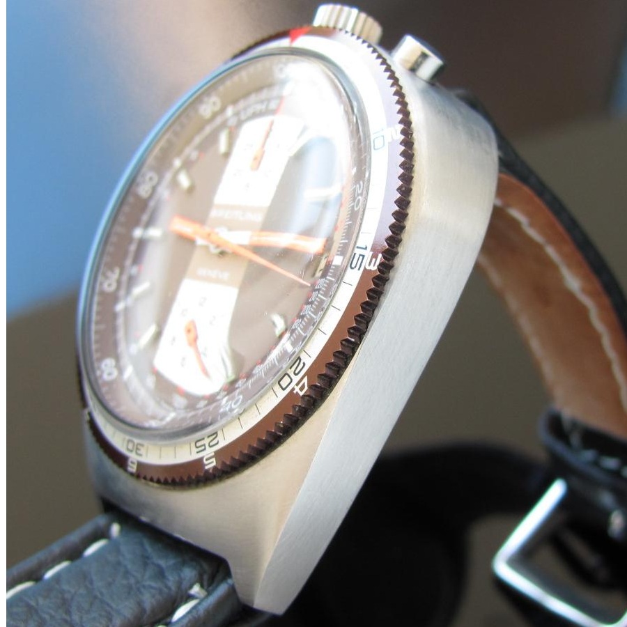 Breitling Chronomat “BULLEHEAD” Brown Up-Down Chronogrpah Dial Ref.7101 Cal.7734 / ブライトリング クロノマット ブルヘッド 縦目クロノグラフのサムネイル