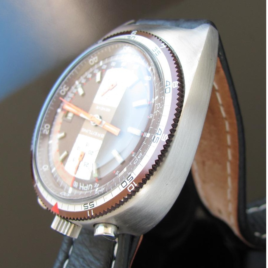 Breitling Chronomat “BULLEHEAD” Brown Up-Down Chronogrpah Dial Ref.7101 Cal.7734 / ブライトリング クロノマット ブルヘッド 縦目クロノグラフのサムネイル