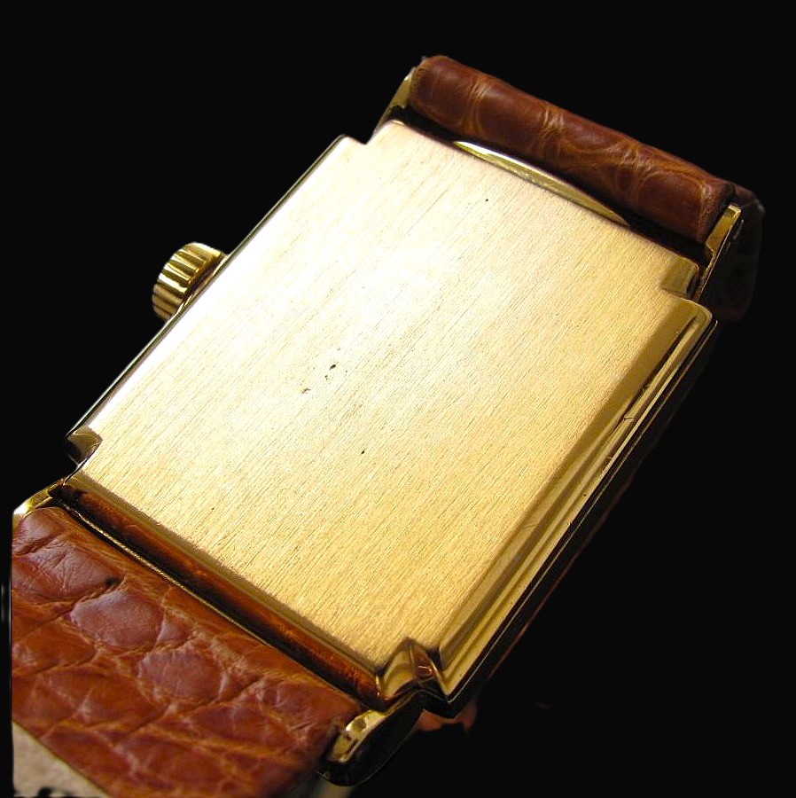 PATEK PHILIPPE HOODED RECTANGULAR 18K SOLID GOLD Ref.1438 Cal.9-90 18金無垢シャンパンゴールド フーデッド パテック フィリップのサムネイル