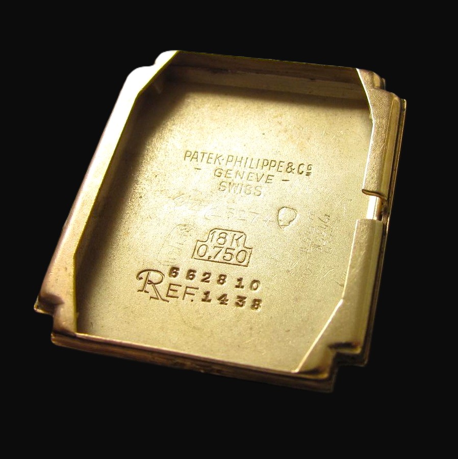 PATEK PHILIPPE HOODED RECTANGULAR 18K SOLID GOLD Ref.1438 Cal.9-90 18金無垢シャンパンゴールド フーデッド パテック フィリップのサムネイル
