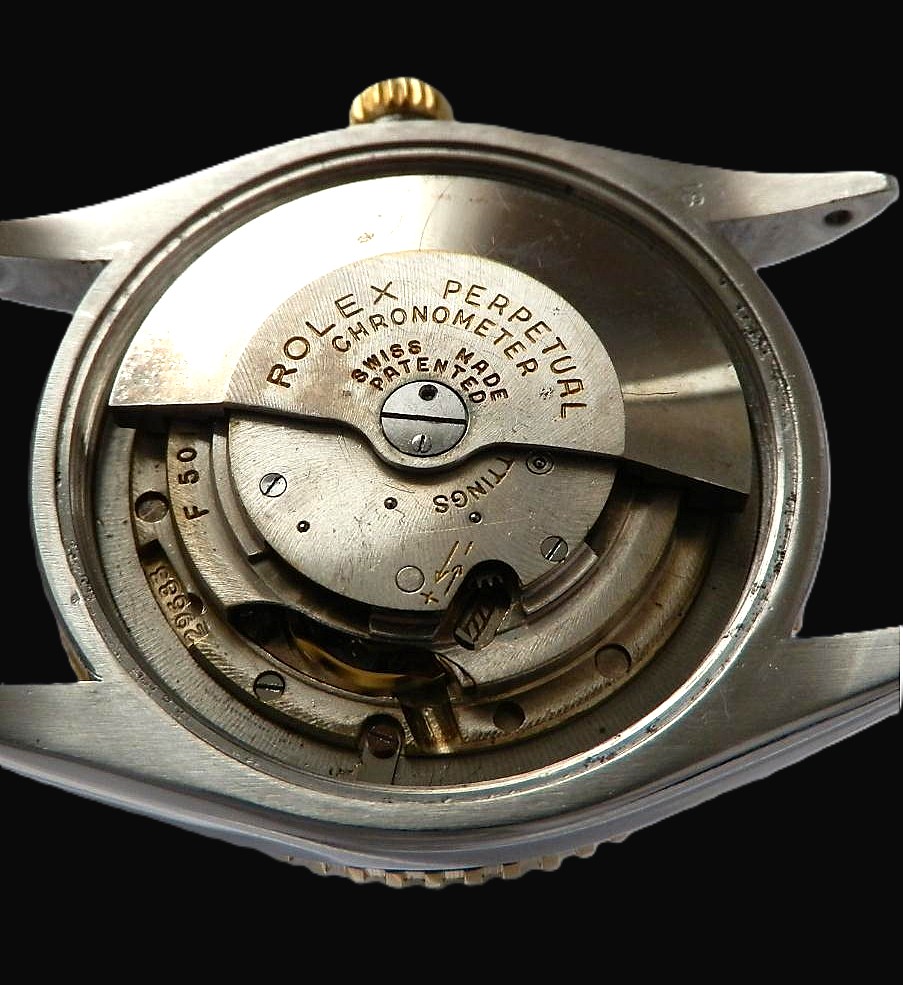 Rolex OysterR Perpetual ” TURN-0-GRAPH ” Ref.6202 Cal.645 18K intricate Crosss-pattern & Hour Markers engraving w.expandable bracelet Ref.6636 / オイスターパーペチュアル回転ベゼル”ターノグラフ” 18金無垢クロス柄時間スケール彫金ベゼル 6636 エクステンションブレスのサムネイル